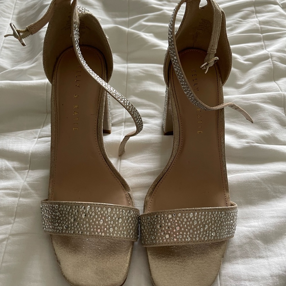 Gold sparkle Kelly & Katie Heels
